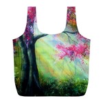 Forests Stunning Glimmer Paintings Sunlight Blooms Plants Love Seasons Traditional Art Flowers Sunsh Full Print Recycle Bag (L) Front