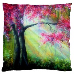 Forests Stunning Glimmer Paintings Sunlight Blooms Plants Love Seasons Traditional Art Flowers Sunsh Standard Premium Plush Fleece Cushion Case (one Side) by Amaryn4rt