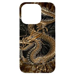 Dragon Pentagram Iphone 14 Pro Black Uv Print Case by Amaryn4rt