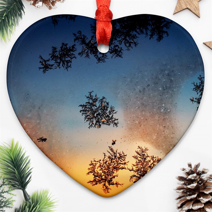 Hardest-frost-winter-cold-frozen Ornament (Heart)