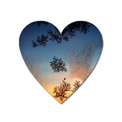 Hardest-frost-winter-cold-frozen Heart Magnet by Amaryn4rt