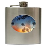 Hardest-frost-winter-cold-frozen Hip Flask (6 oz) Front