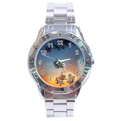 Hardest-frost-winter-cold-frozen Stainless Steel Analogue Watch by Amaryn4rt