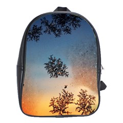 Hardest-frost-winter-cold-frozen School Bag (xl) by Amaryn4rt