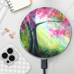 Forests Stunning Glimmer Paintings Sunlight Blooms Plants Love Seasons Traditional Art Flowers Sunsh Wireless Fast Charger(white) by Amaryn4rt