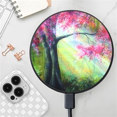 Forests Stunning Glimmer Paintings Sunlight Blooms Plants Love Seasons Traditional Art Flowers Sunsh Wireless Fast Charger(black) by Amaryn4rt