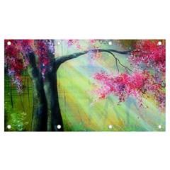 Forests Stunning Glimmer Paintings Sunlight Blooms Plants Love Seasons Traditional Art Flowers Sunsh Banner And Sign 7  X 4  by Amaryn4rt