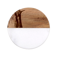 Forests Stunning Glimmer Paintings Sunlight Blooms Plants Love Seasons Traditional Art Flowers Sunsh Classic Marble Wood Coaster (round)  by Amaryn4rt