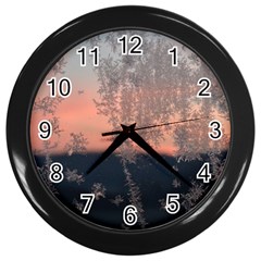 Hardest-frost-winter-cold-frozen Wall Clock (black) by Amaryn4rt