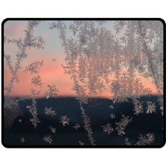 Hardest-frost-winter-cold-frozen Two Sides Fleece Blanket (medium) by Amaryn4rt