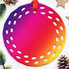 Rainbow Colors Ornament (round Filigree)