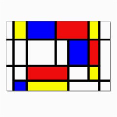 Mondrian-red-blue-yellow Postcard 4 x 6  (pkg Of 10) by Amaryn4rt