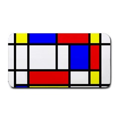 Mondrian-red-blue-yellow Medium Bar Mat