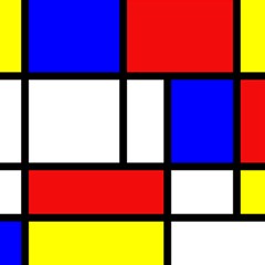 Mondrian-red-blue-yellow Play Mat (rectangle) by Amaryn4rt