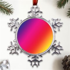 Rainbow Colors Metal Large Snowflake Ornament by Amaryn4rt