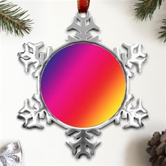 Rainbow Colors Metal Small Snowflake Ornament by Amaryn4rt