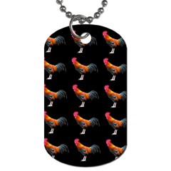 Background-pattern-chicken-fowl Dog Tag (one Side) by Amaryn4rt