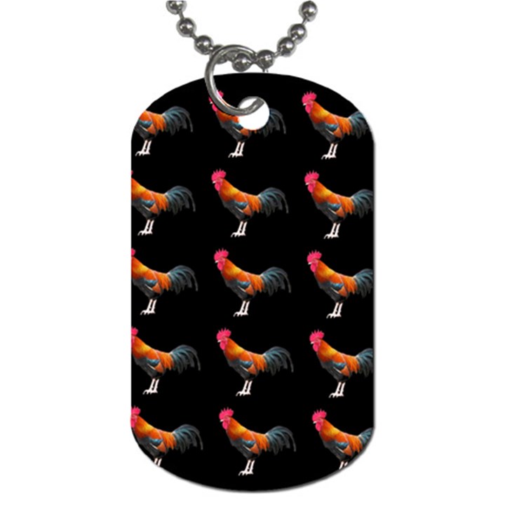 Background-pattern-chicken-fowl Dog Tag (One Side)