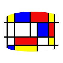 Mondrian-red-blue-yellow Mini Square Pill Box by Amaryn4rt