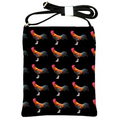 Background-pattern-chicken-fowl Shoulder Sling Bag by Amaryn4rt