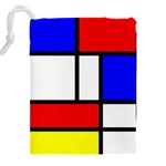 Mondrian-red-blue-yellow Drawstring Pouch (4XL) Back