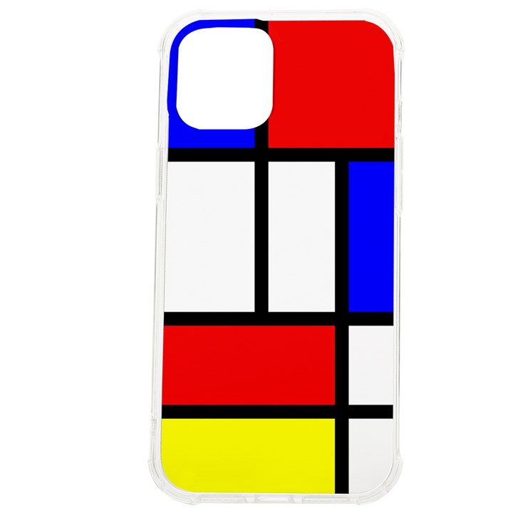 Mondrian-red-blue-yellow iPhone 12 Pro max TPU UV Print Case