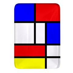 Mondrian-red-blue-yellow Rectangular Glass Fridge Magnet (4 Pack)