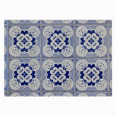 Ceramic-portugal-tiles-wall Large Glasses Cloth (2 Sides) by Amaryn4rt