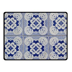 Ceramic-portugal-tiles-wall Fleece Blanket (small) by Amaryn4rt