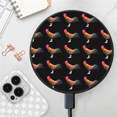 Background-pattern-chicken-fowl Wireless Fast Charger(black) by Amaryn4rt