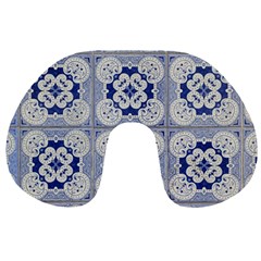 Ceramic-portugal-tiles-wall Travel Neck Pillow by Amaryn4rt