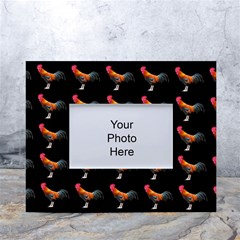 Background-pattern-chicken-fowl White Tabletop Photo Frame 4 x6  by Amaryn4rt