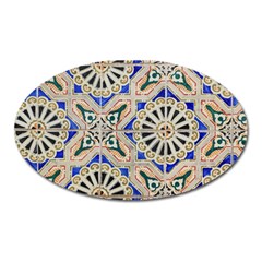 Ceramic-portugal-tiles-wall- Oval Magnet by Amaryn4rt