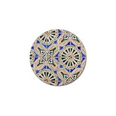 Ceramic-portugal-tiles-wall- Golf Ball Marker by Amaryn4rt