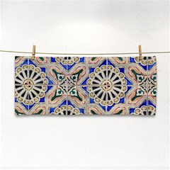 Ceramic-portugal-tiles-wall- Hand Towel by Amaryn4rt