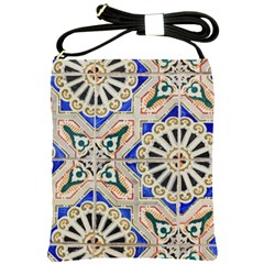 Ceramic-portugal-tiles-wall- Shoulder Sling Bag by Amaryn4rt