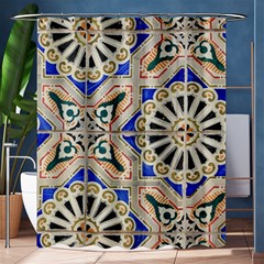 Ceramic-portugal-tiles-wall- Shower Curtain 60  X 72  (medium)  by Amaryn4rt