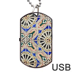 Ceramic-portugal-tiles-wall- Dog Tag Usb Flash (one Side) by Amaryn4rt