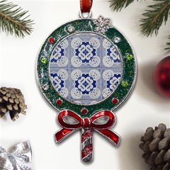 Ceramic-portugal-tiles-wall Metal X mas Lollipop With Crystal Ornament by Amaryn4rt