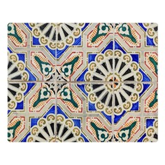 Ceramic-portugal-tiles-wall- Premium Plush Fleece Blanket (large) by Amaryn4rt