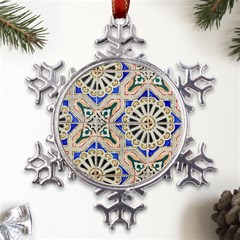 Ceramic-portugal-tiles-wall- Metal Large Snowflake Ornament by Amaryn4rt