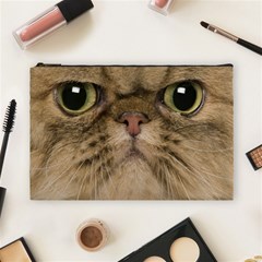 Cute Persian Catface In Closeup Cosmetic Bag (large) by Amaryn4rt