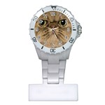 Cute Persian Catface In Closeup Plastic Nurses Watch Front