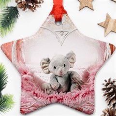 Elephant-heart-plush-vertical-toy Ornament (Star)