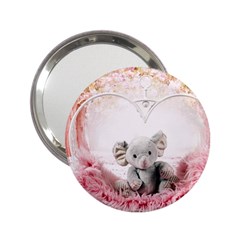 Elephant-heart-plush-vertical-toy 2.25  Handbag Mirrors