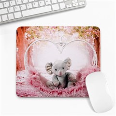 Elephant-heart-plush-vertical-toy Large Mousepad