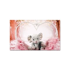 Elephant-heart-plush-vertical-toy Sticker (rectangular)