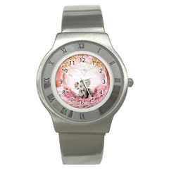 Elephant-heart-plush-vertical-toy Stainless Steel Watch