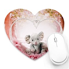 Elephant-heart-plush-vertical-toy Heart Mousepad