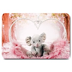 Elephant-heart-plush-vertical-toy Large Doormat